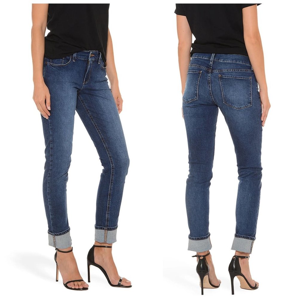MOTT & BOW Women's Medium Wash Slim Boyfriend Ridge Jeans Size 27x28
